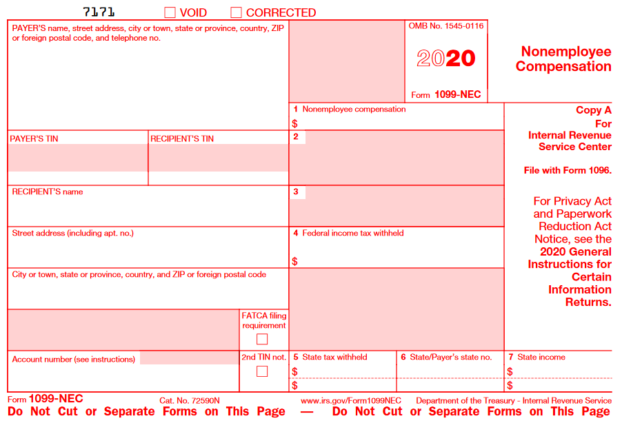 New From The Irs Form 1099 Nec Hw Co Cpas Advisors